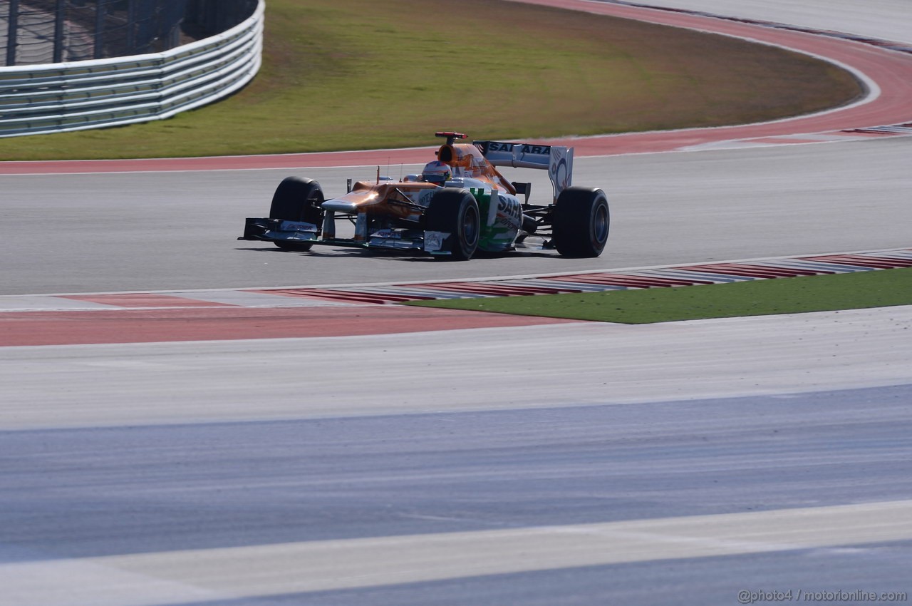 GP USA, 17.11.2012 - Prove Libere 3, Paul di Resta (GBR) Sahara Force India F1 Team VJM05