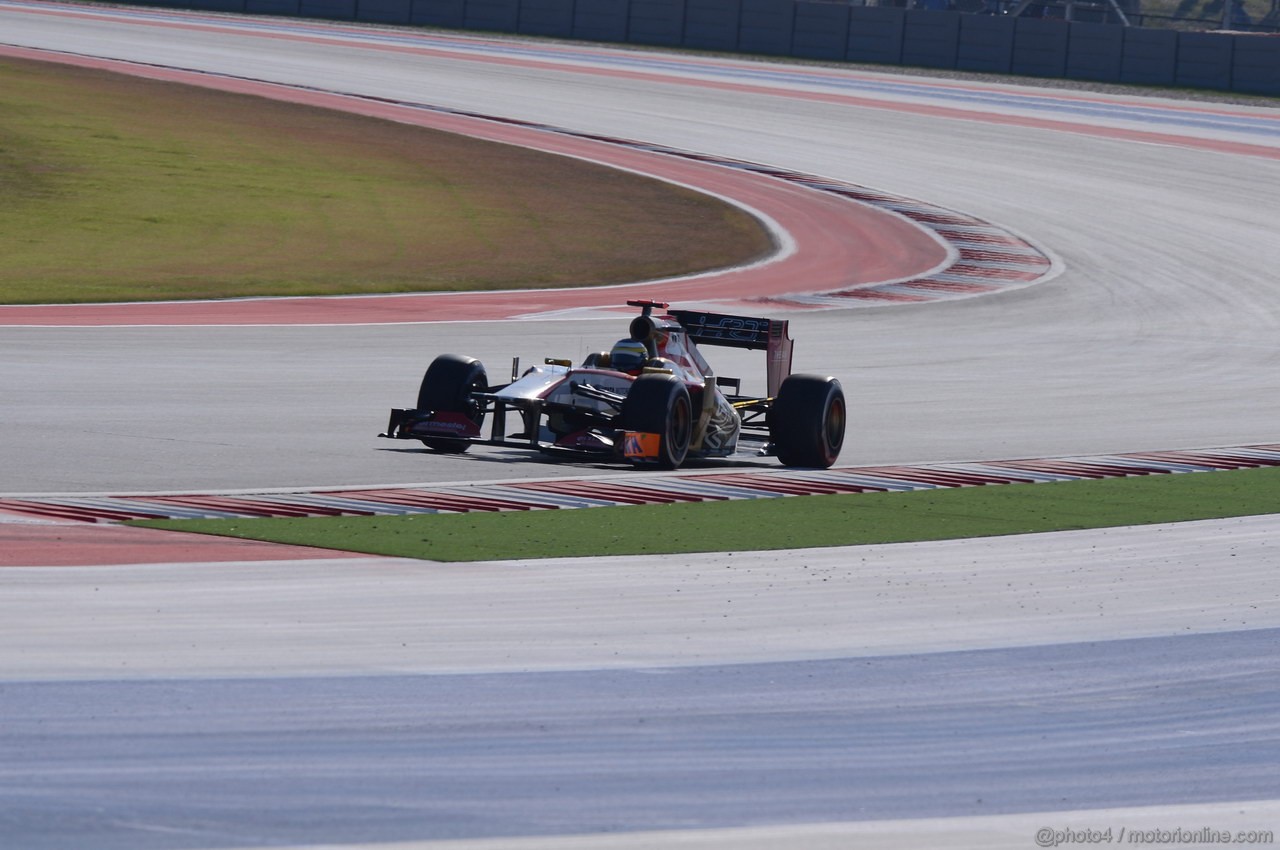 GP USA, 17.11.2012 - Prove Libere 3, Pedro de la Rosa (ESP) HRT Formula 1 Team F112