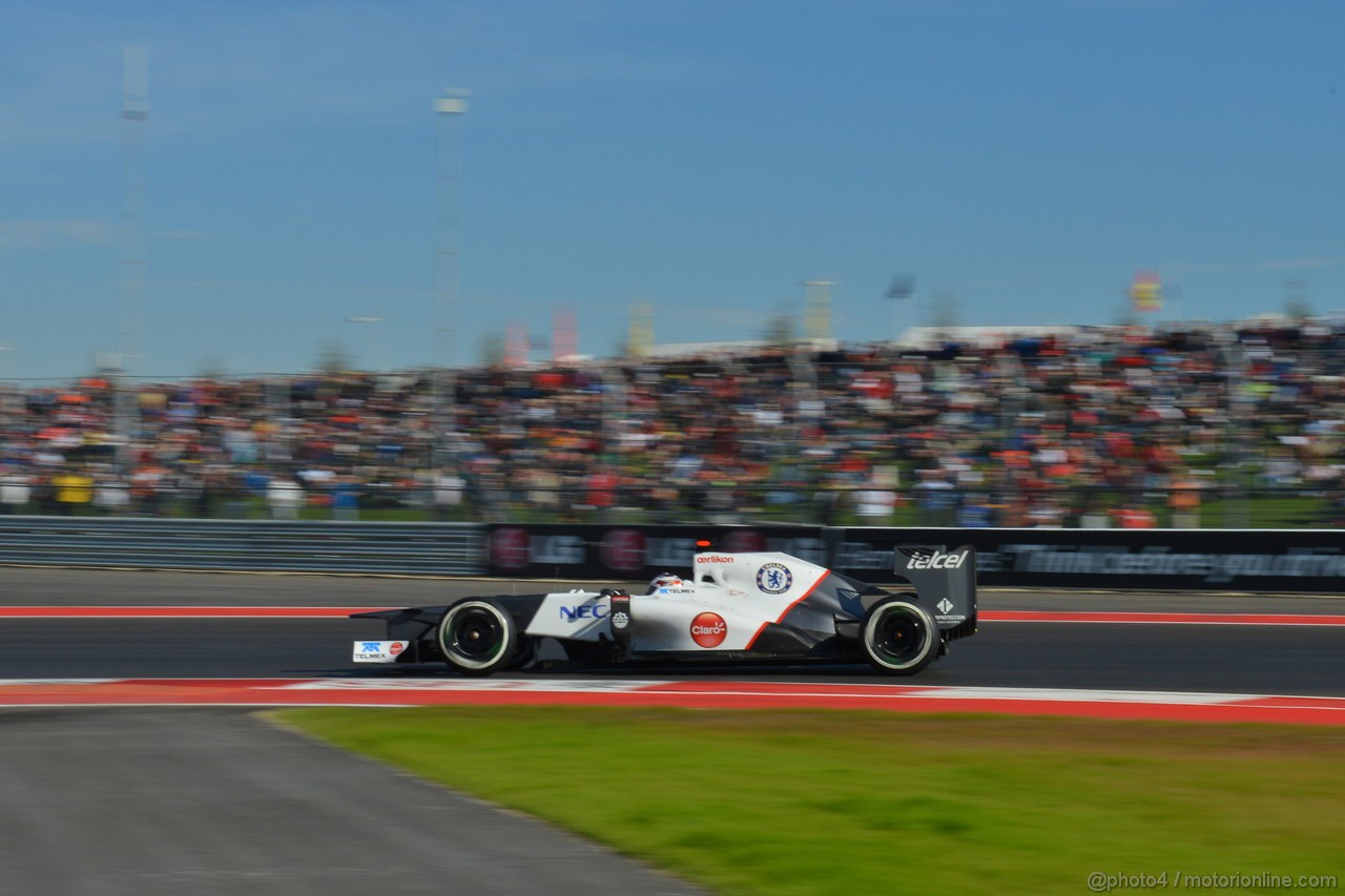 GP USA, 17.11.2012 - Prove Libere 3, Kamui Kobayashi (JAP) Sauber F1 Team C31