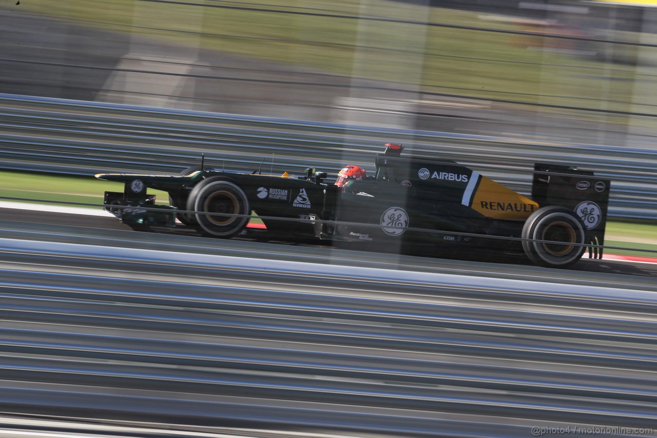 GP USA, 17.11.2012 - Prove Libere 3, Heikki Kovalainen (FIN) Caterham F1 Team CT01