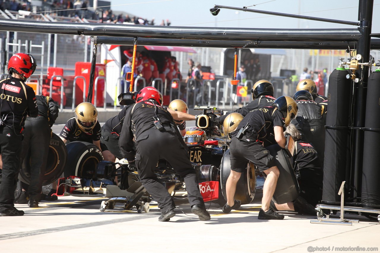 GP USA, 17.11.2012 - Prove Libere 3, Romain Grosjean (FRA) Lotus F1 Team E20
