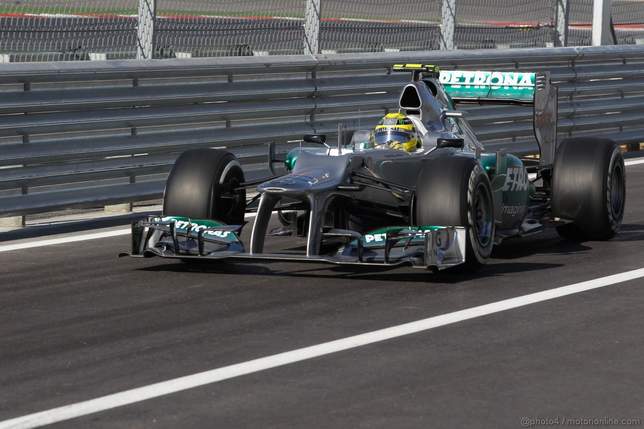GP USA, 17.11.2012 - Prove Libere 3, Nico Rosberg (GER) Mercedes AMG F1 W03