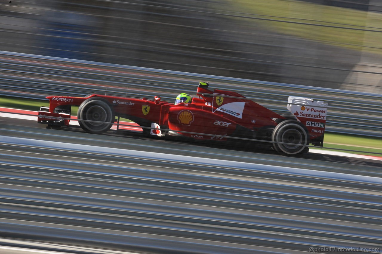 GP USA, 17.11.2012 - Prove Libere 3, Felipe Massa (BRA) Ferrari F2012