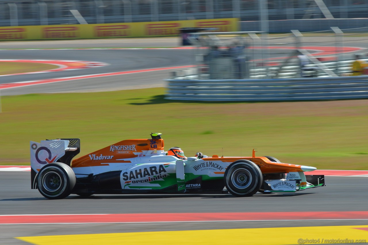 GP USA, 17.11.2012 - Qualifiche, Nico Hulkenberg (GER) Sahara Force India F1 Team VJM05