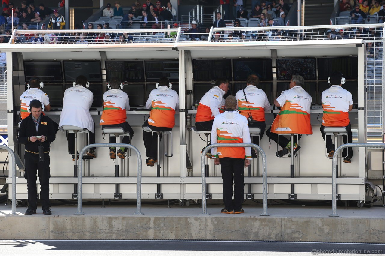 GP USA, 17.11.2012 - Qualifiche, Force India Pitwall