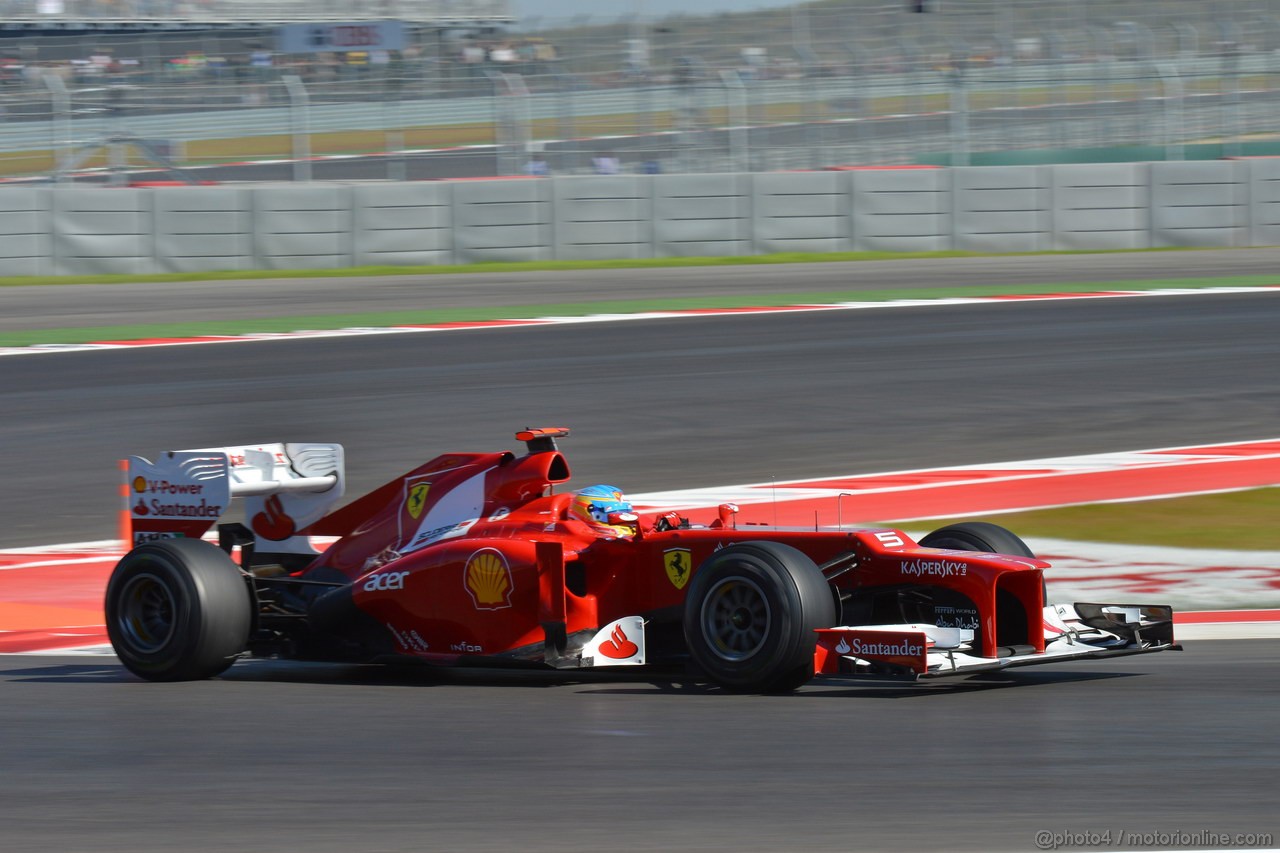 GP USA, 17.11.2012 - Qualifiche, Fernando Alonso (ESP) Ferrari F2012