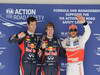 GP USA, 17.11.2012 - Qualifiche, Pole Position Sebastian Vettel (GER) Red Bull Racing RB8, 2nd Lewis Hamilton (GBR) McLaren Mercedes MP4-27, 3rd Mark Webber (AUS) Red Bull Racing RB8