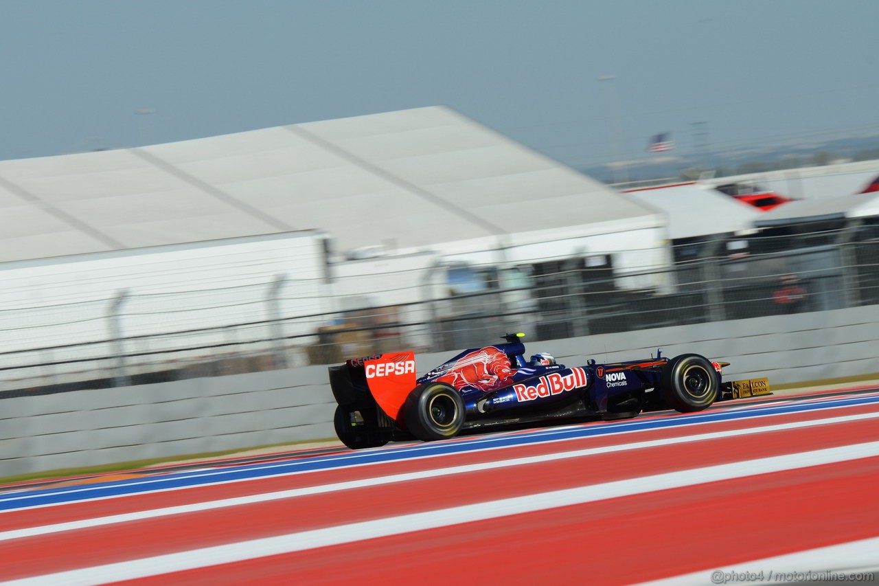 GP USA, 16.11.2012 - Free practice 1, Jean-Eric Vergne (FRA) Scuderia Toro Rosso STR7