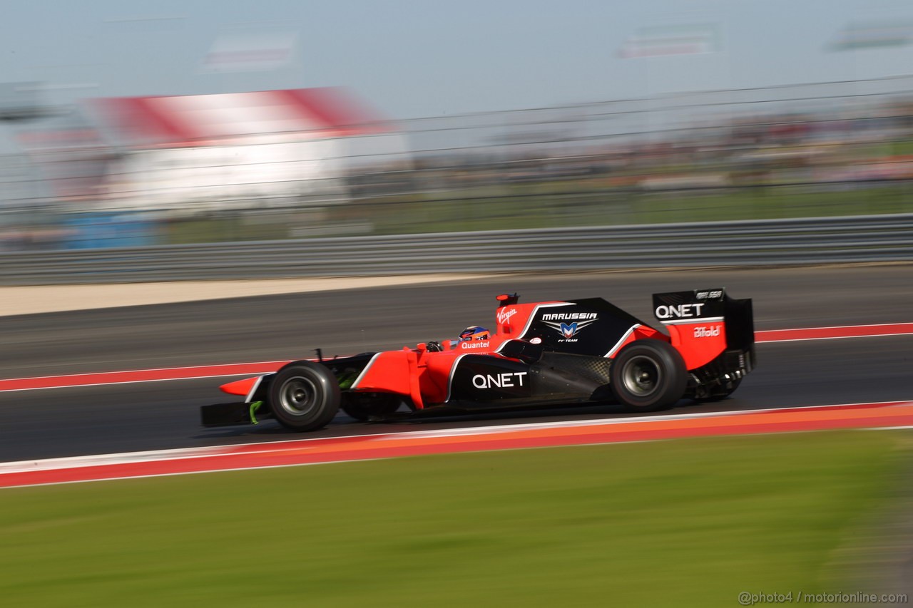 GP USA, 16.11.2012 - Free practice 1, Timo Glock (GER) Marussia F1 Team MR01