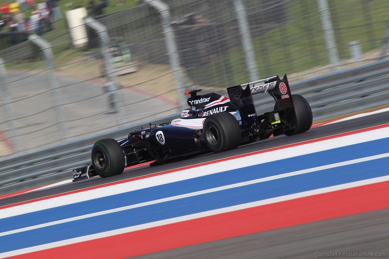 GP USA, 16.11.2012 - Free practice 1, Pastor Maldonado (VEN), Williams F1 Team FW34