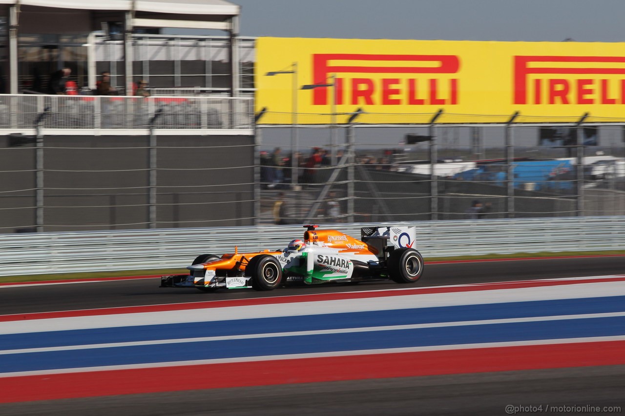 GP USA, 16.11.2012 - Free practice 1, Paul di Resta (GBR) Sahara Force India F1 Team VJM05