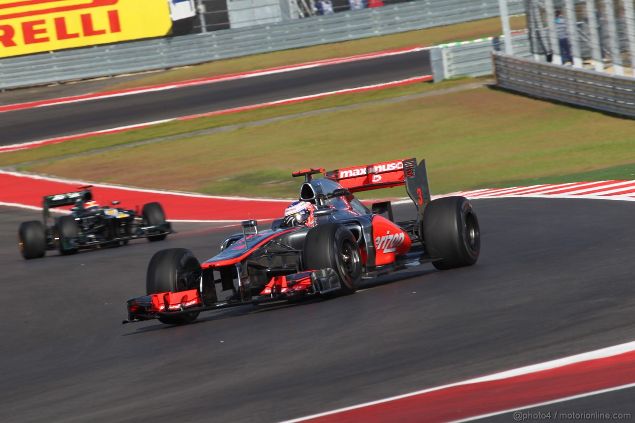 GP USA, 16.11.2012 - Free practice 1, Jenson Button (GBR) McLaren Mercedes MP4-27