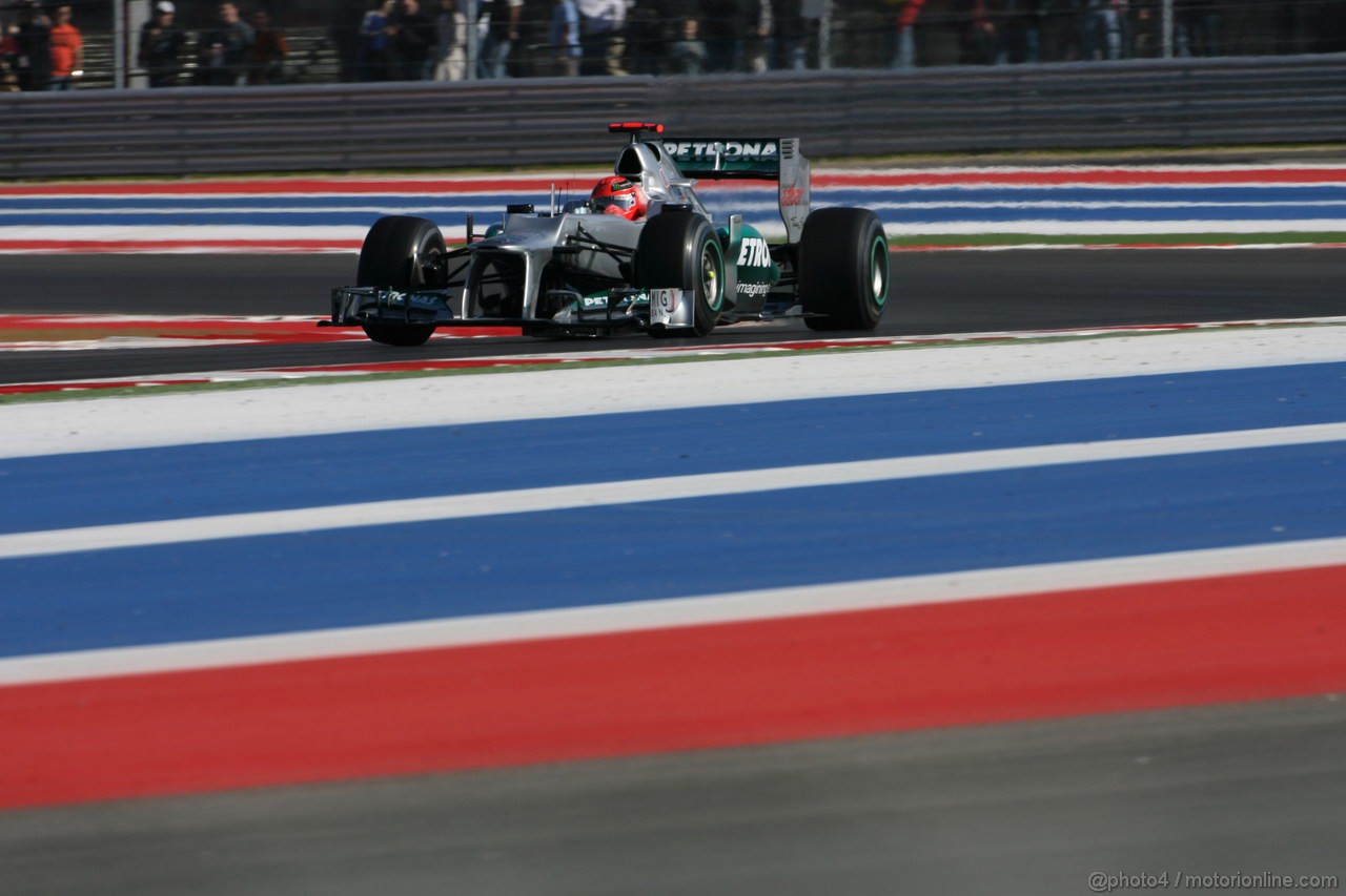GP USA, 16.11.2012 - Free practice 1, Michael Schumacher (GER) Mercedes AMG F1 W03