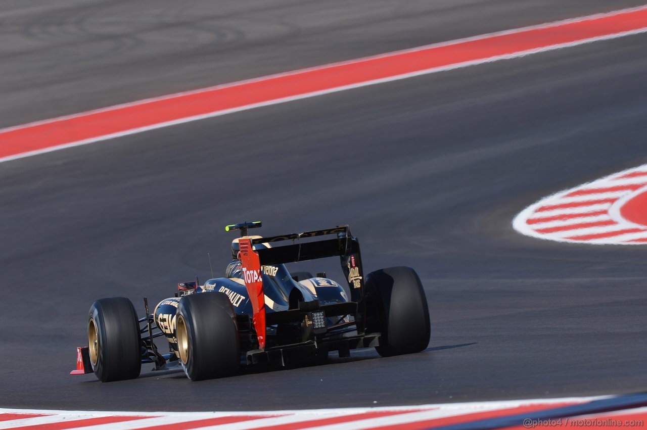 GP USA, 16.11.2012 - Free practice 2, Romain Grosjean (FRA) Lotus F1 Team E20