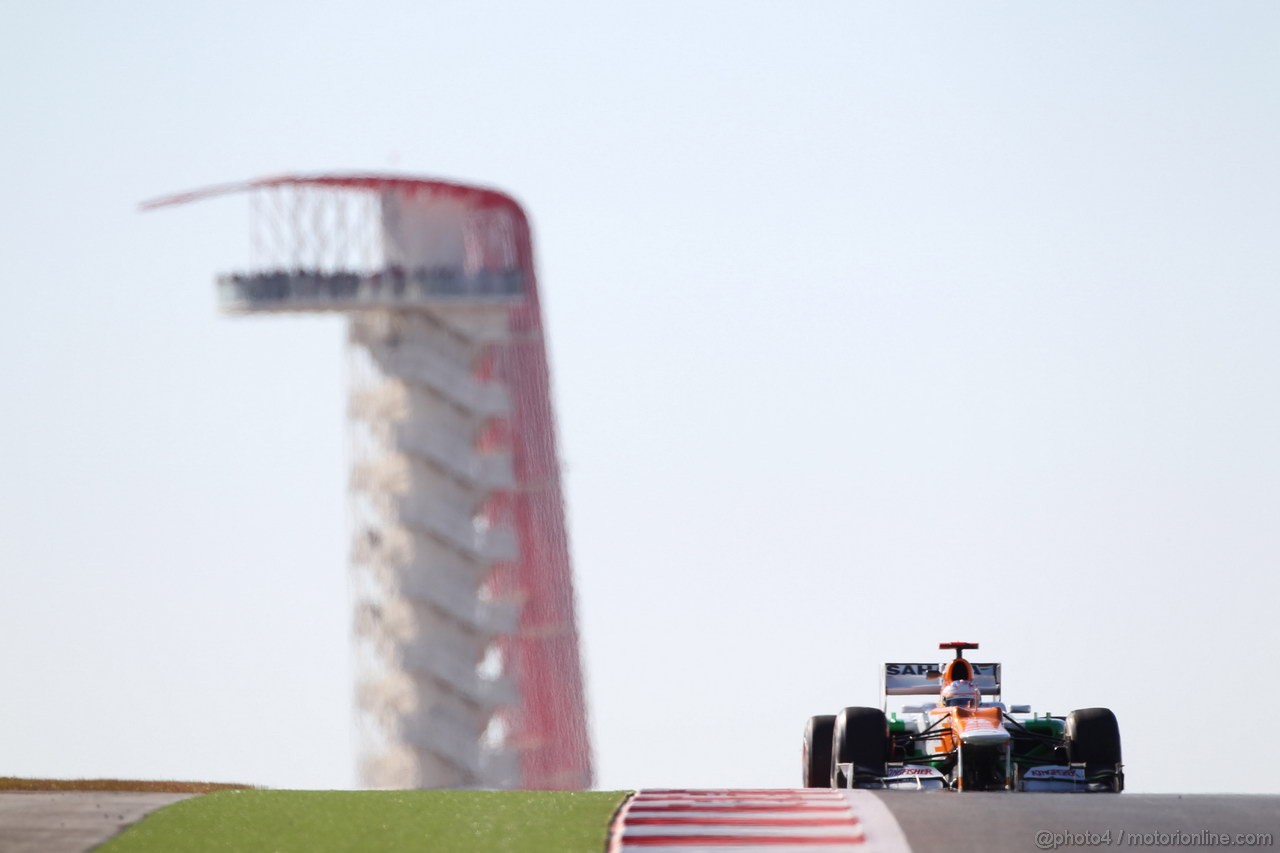 GP USA, 16.11.2012 - Free practice 2, Paul di Resta (GBR) Sahara Force India F1 Team VJM05