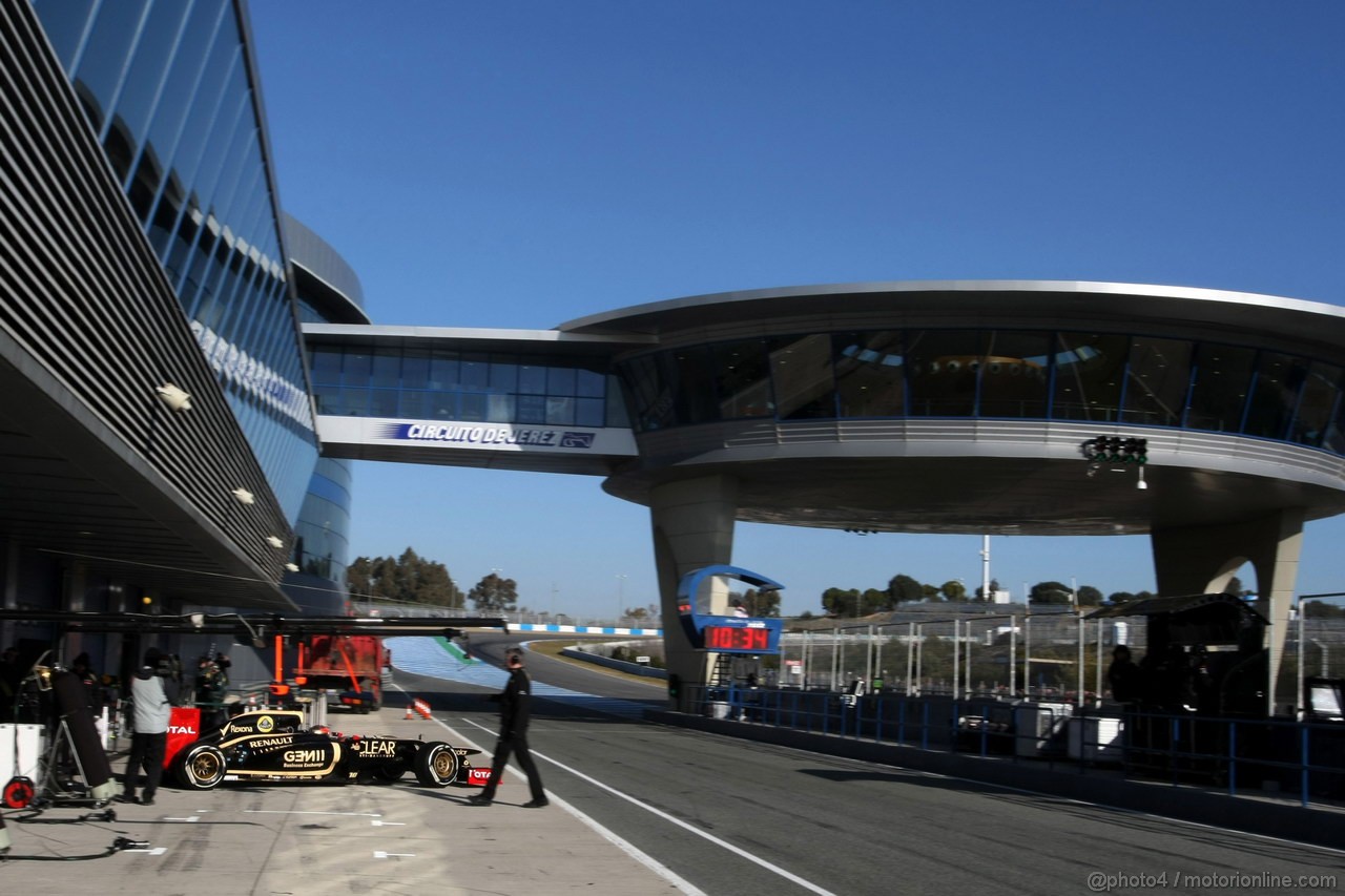 Jerez Test Febbraio 2012, 09.02.2012 Jerez, Spain,
Romain Grosjean (FRA), Lotus Renault GP   - Formula 1 Testing, day 1 - Formula 1 World Championship 