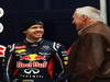 Jerez Test Febbraio 2012, JEREZ DE LA FRONTERA, SPAIN - FEBRUARY 09:  (L-R) Sebastian Vettel of Germany e Red Bull Racing talks with Red Bull Racing team owner Dietrich Mateschitz in their team garage during day three of Formula One winter testing at the Circuito de Jerez on February 9, 2012 in Jerez de la Frontera, Spain.  (Photo by Mark Thompson/Getty Images)