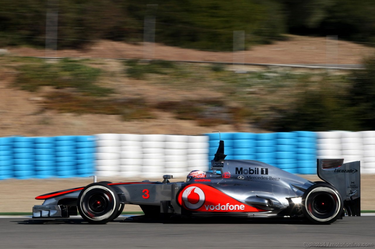 Jerez Test Febbraio 2012, 07.02.2012 Jerez, Spain,
Jenson Button (GBR), McLaren Mercedes   - Formula 1 Testing, day 1 - Formula 1 World Championship 