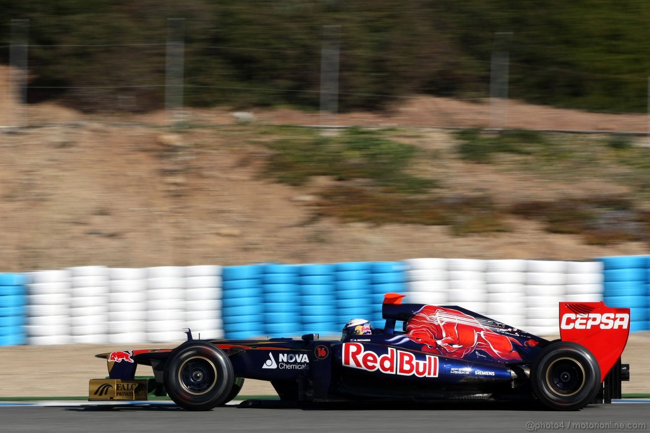 Jerez Test Febbraio 2012, 07.02.2012 Jerez, Spain,
Daniel Ricciardo (AUS), Scuderia Toro Rosso   - Formula 1 Testing, day 1 - Formula 1 World Championship 