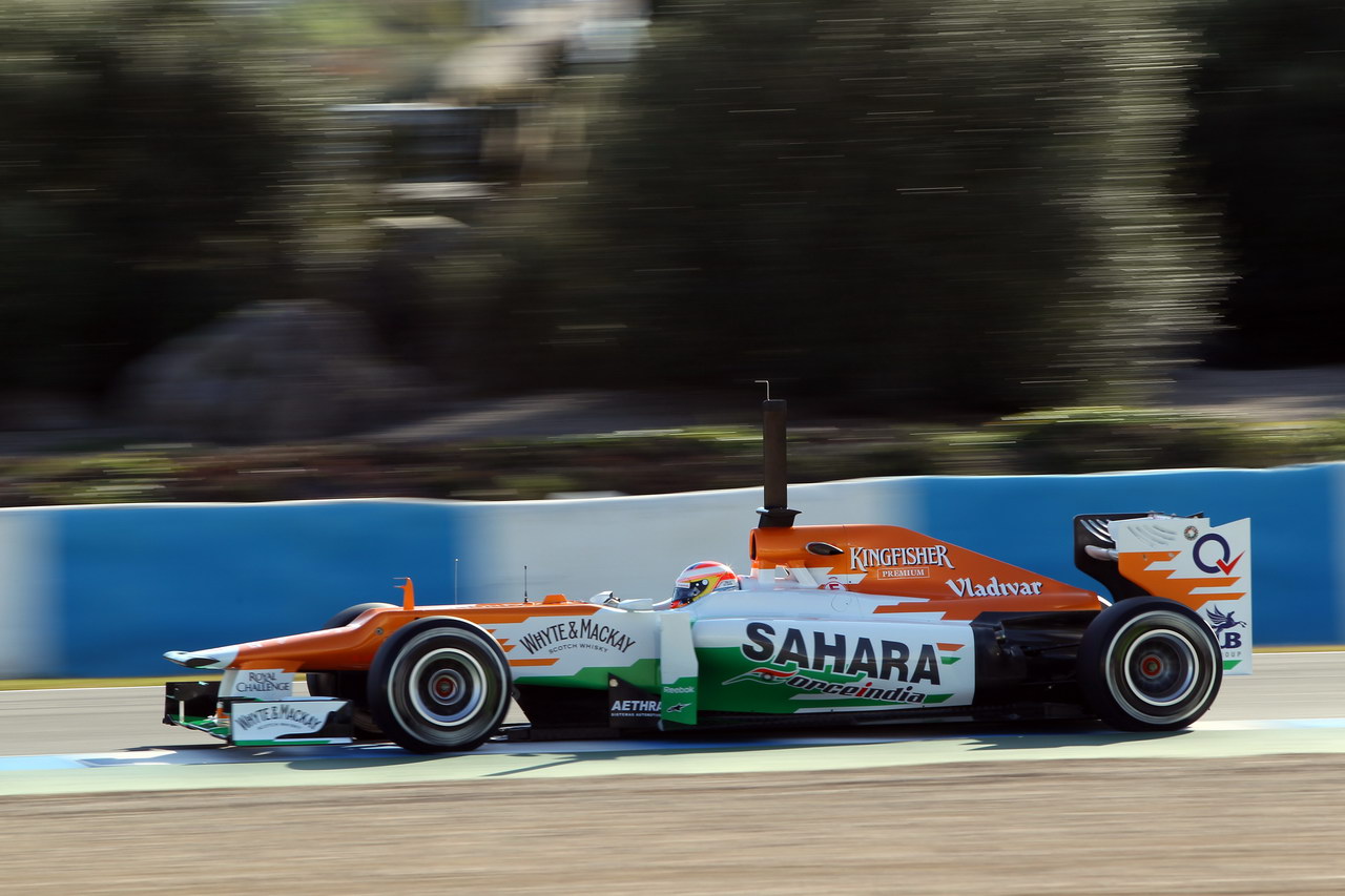 Jerez Test Febbraio 2012, 07.02.2012 Jerez, Spain,
Paul di Resta (GBR), Sahara Force India Formula One Team   - Formula 1 Testing, day 1 - Formula 1 World Championship - www.xpb.cc, EMail: info@xpb.cc - copy of publication required for printed pictures. Every used picture is fee-liable  Copyright: Moy / xpb.cc