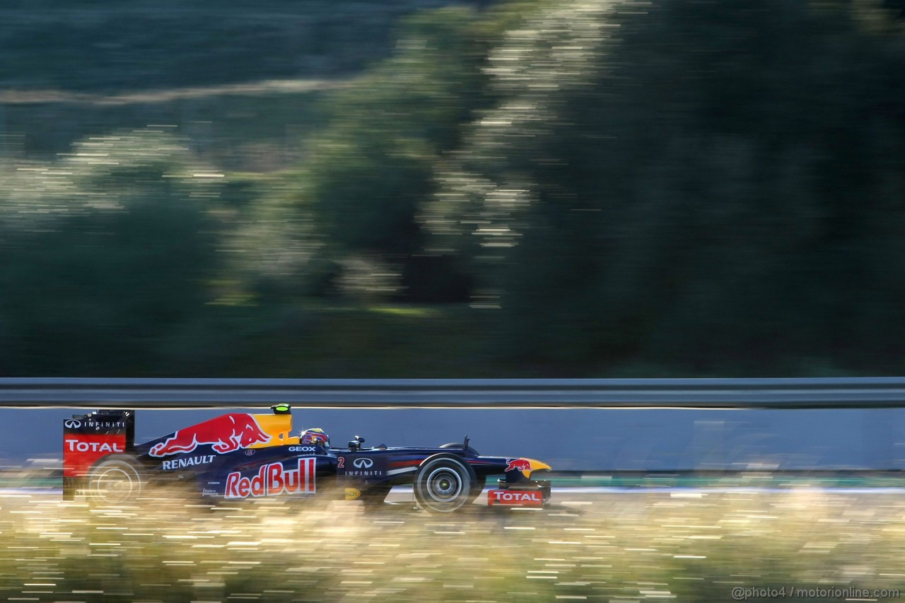 Jerez Test Febbraio 2012, 08.02.2012 Jerez, Spain,
Mark Webber (AUS), Red Bull Racing   - Formula 1 Testing, day 1 - Formula 1 World Championship