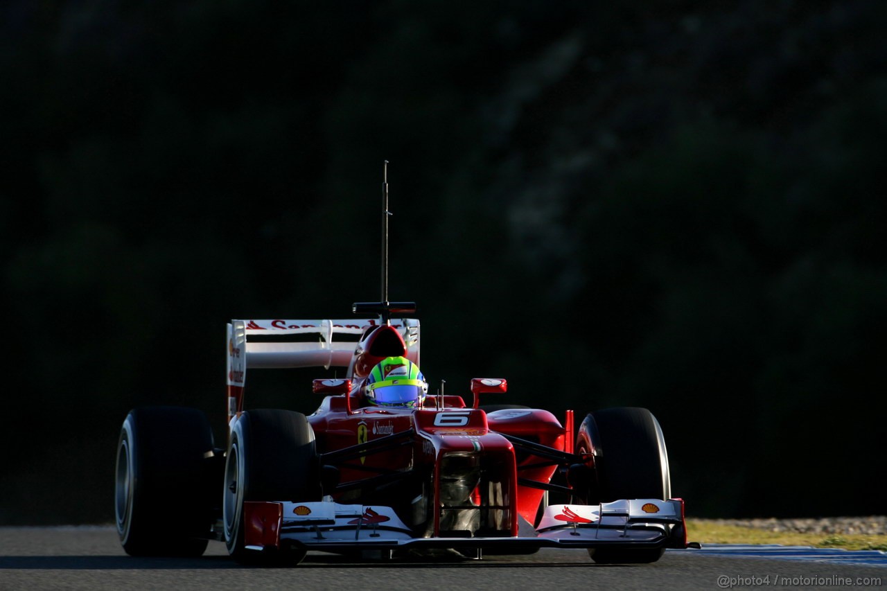 Jerez Test Febbraio 2012, 08.02.2012 Jerez, Spain,
Felipe Massa (BRA), Ferrari   - Formula 1 Testing, day 1 - Formula 1 World Championship