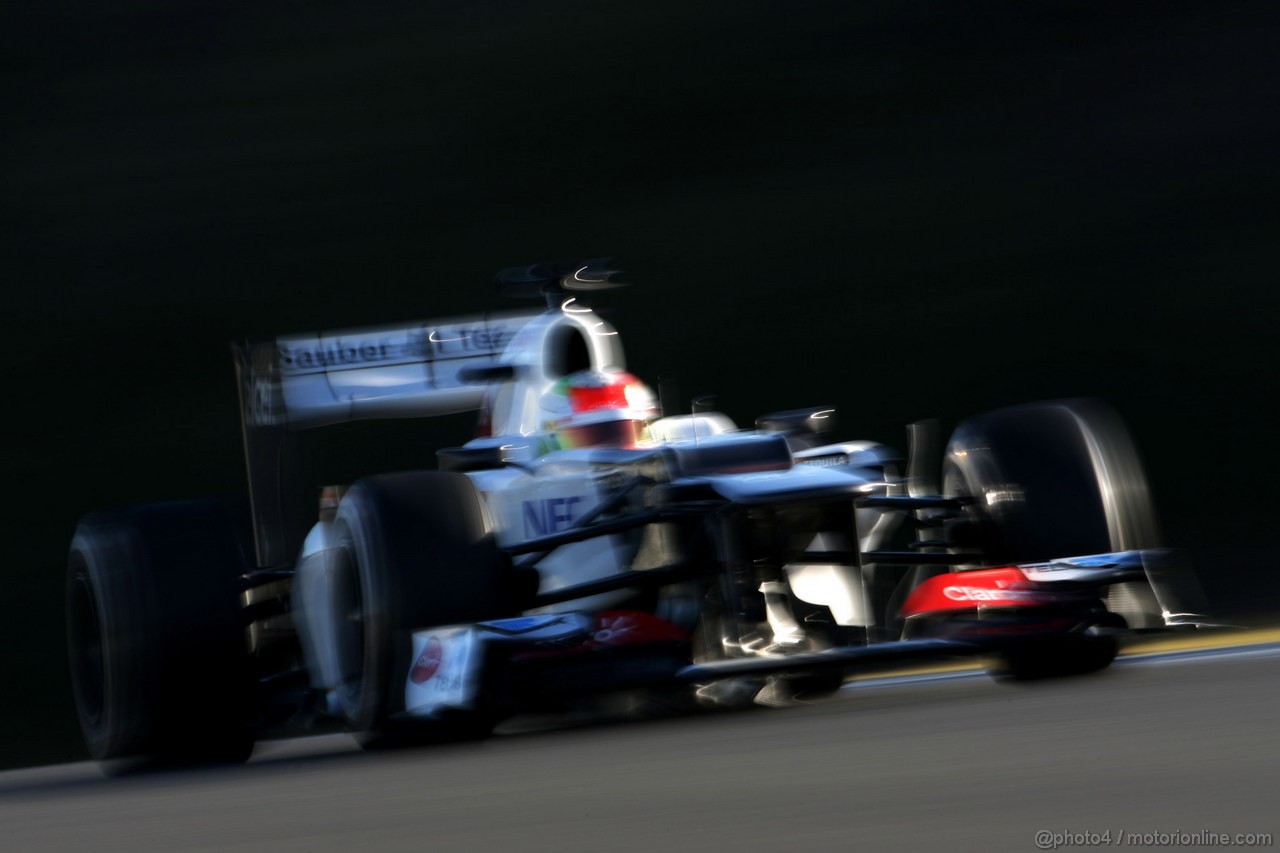 Jerez Test Febbraio 2012, 08.02.2012 Jerez, Spain,
Sergio Perez (MEX), Sauber F1 Team   - Formula 1 Testing, day 1 - Formula 1 World Championship 