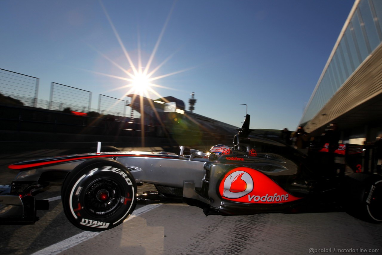 Jerez Test Febbraio 2012, 08.02.2012 Jerez, Spain,
Jenson Button (GBR), McLaren Mercedes  - Formula 1 Testing, day 1 - Formula 1 World Championship 