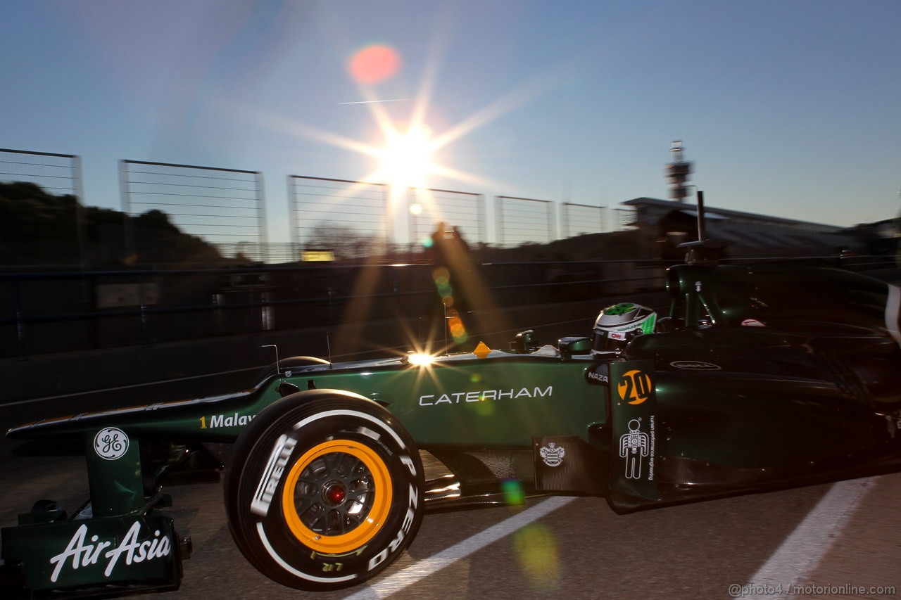 Jerez Test Febbraio 2012, 08.02.2012 Jerez, Spain,
Heikki Kovalainen (FIN), Caterham F1 Team  - Formula 1 Testing, day 1 - Formula 1 World Championship 