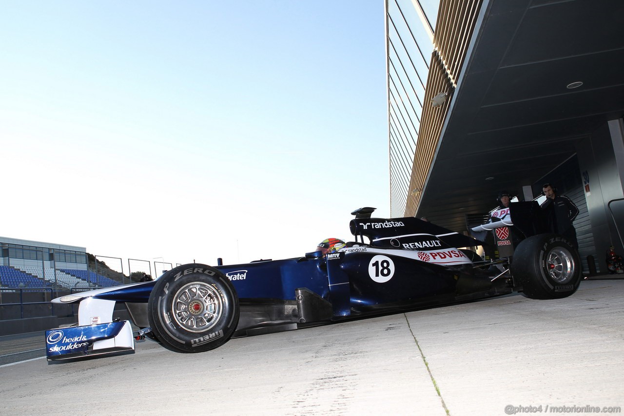 Jerez Test Febbraio 2012, 08.02.2012 Jerez, Spain,
Pastor Maldonado (VEN), Williams F1 Team  - Formula 1 Testing, day 1 - Formula 1 World Championship 