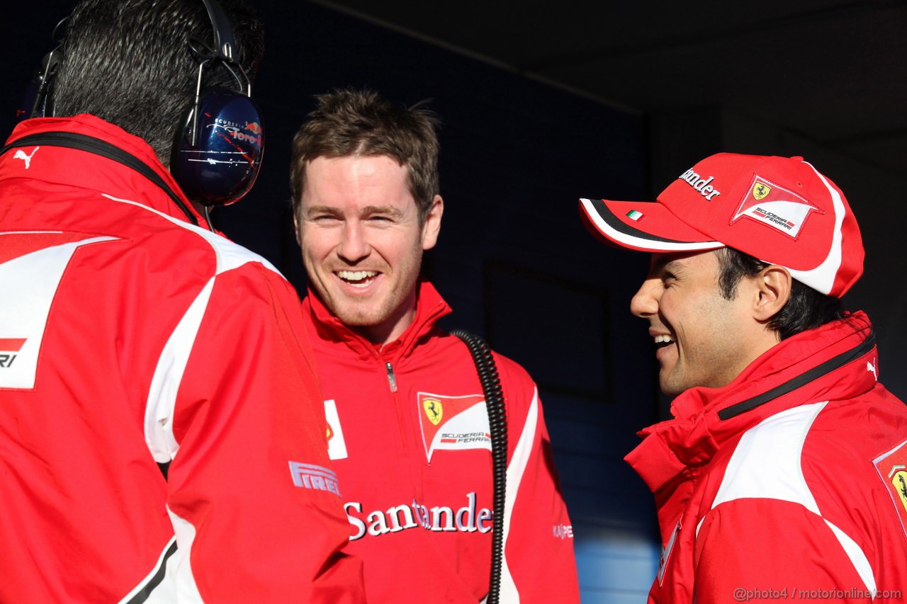 Jerez Test Febbraio 2012, 08.02.2012 Jerez, Spain,
Rob Smedly, (GBR), Ferrari, Chief Engineer of Felipe Massa (BRA) e Felipe Massa (BRA), Ferrari  