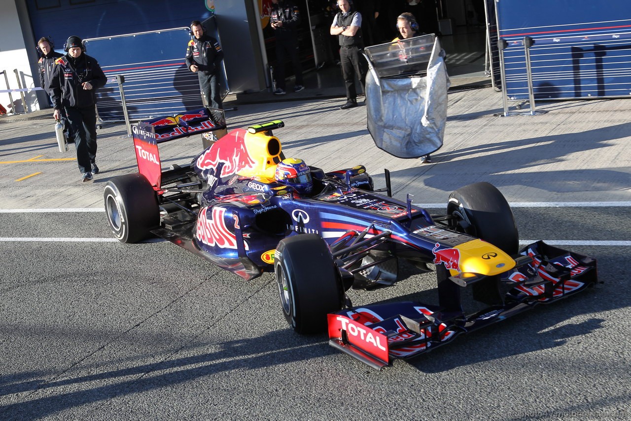 Jerez Test Febbraio 2012, 08.02.2012 Jerez, Spain,
Mark Webber (AUS), Red Bull Racing  - Formula 1 Testing, day 1 - Formula 1 World Championship 