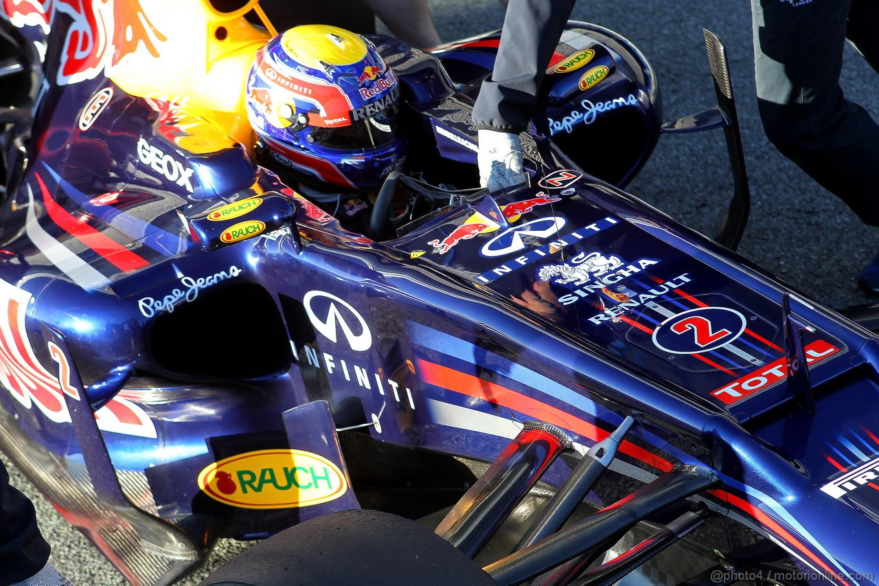 Jerez Test Febbraio 2012, 08.02.2012 Jerez, Spain,
Mark Webber (AUS), Red Bull Racing  - Formula 1 Testing, day 1 - Formula 1 World Championship 