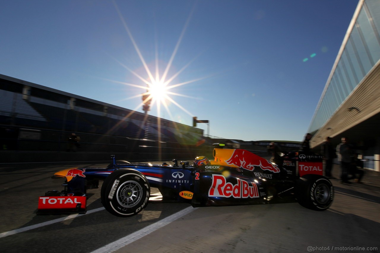 Jerez Test Febbraio 2012, 08.02.2012 Jerez, Spain,
Mark Webber (AUS), Red Bull Racing  - Formula 1 Testing, day 1 - Formula 1 World Championship 