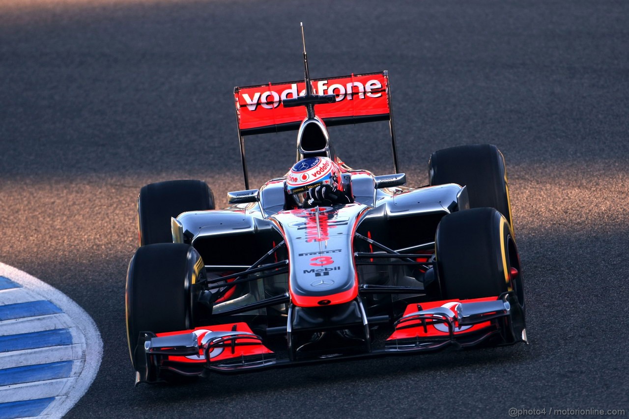 Jerez Test Febbraio 2012, 08.02.2012 Jerez, Spain,
Jenson Button (GBR), McLaren Mercedes   - Formula 1 Testing, day 1 - Formula 1 World Championship 