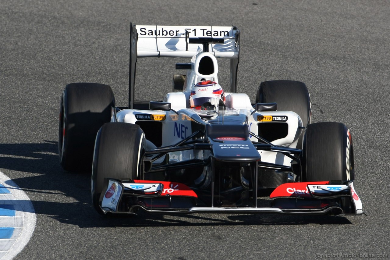 Jerez Test Febbraio 2012, 08.02.2012 Jerez, Spain,
Kamui Kobayashi (JAP), Sauber F1 Team   - Formula 1 Testing, day 1 - Formula 1 World Championship 