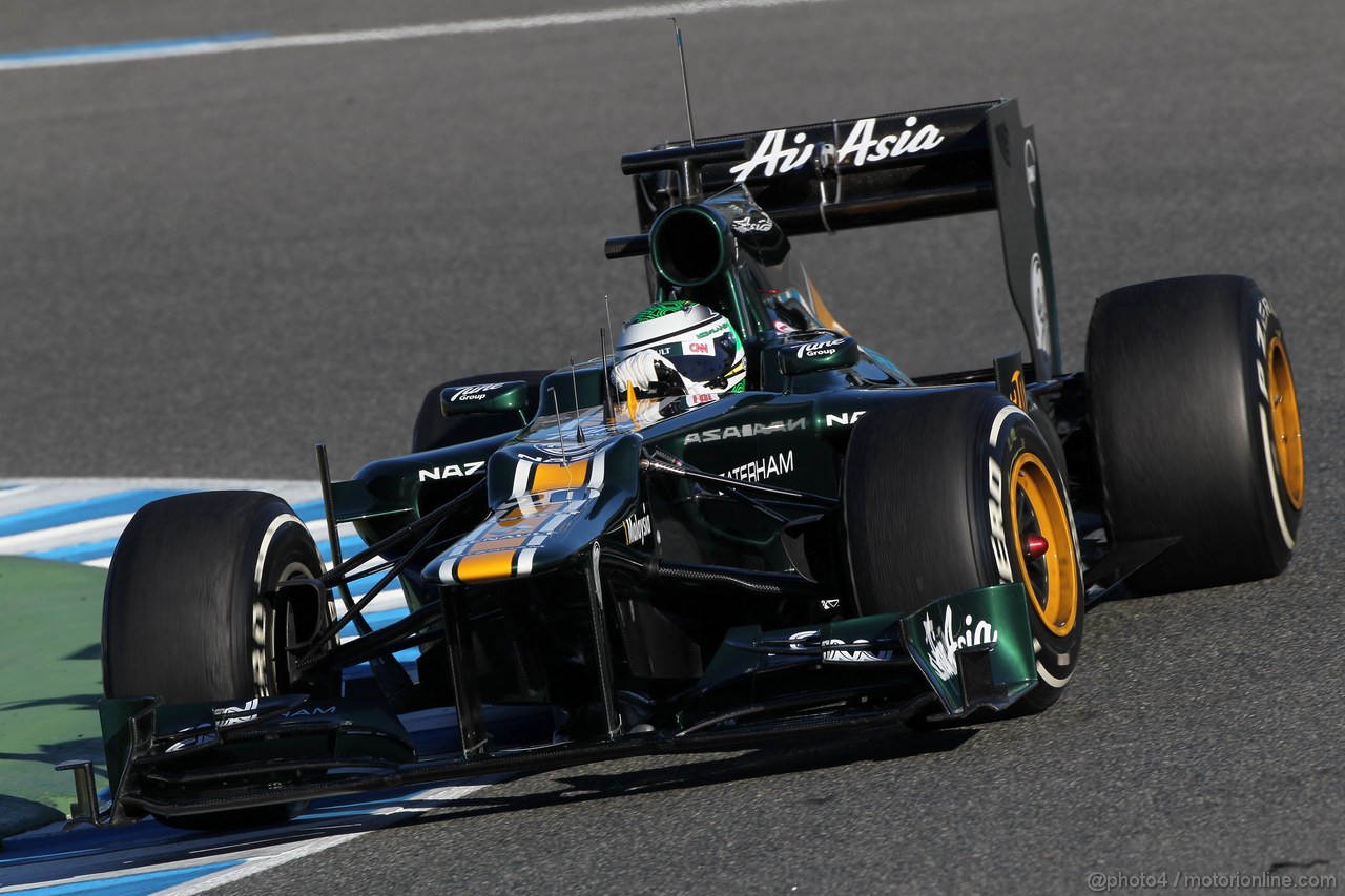 Jerez Test Febbraio 2012, 08.02.2012 Jerez, Spain,
Heikki Kovalainen (FIN), Caterham F1 Team  - Formula 1 Testing, day 1 - Formula 1 World Championship 