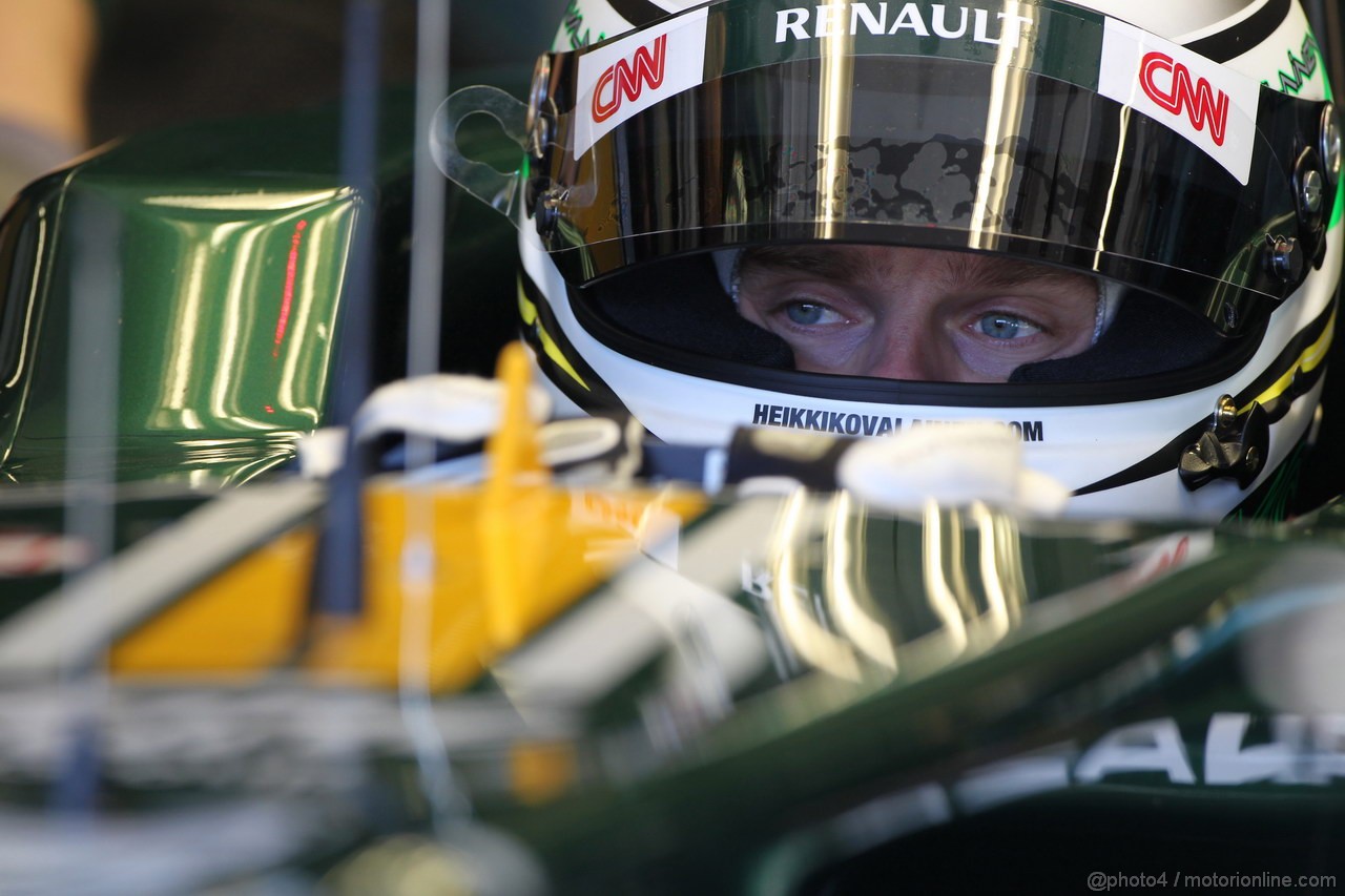 Jerez Test Febbraio 2012, 08.02.2012 Jerez, Spain,
Heikki Kovalainen (FIN), Caterham F1 Team  - Formula 1 Testing, day 1 - Formula 1 World Championship 