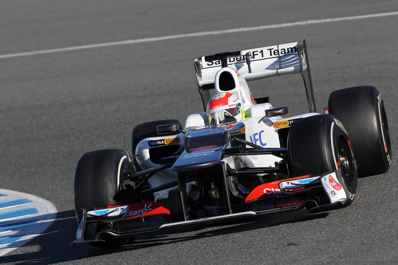 Jerez Test Febbraio 2012, 08.02.2012 Jerez, Spain,
Sergio Perez (MEX), Sauber F1 Team  - Formula 1 Testing, day 1 - Formula 1 World Championship 