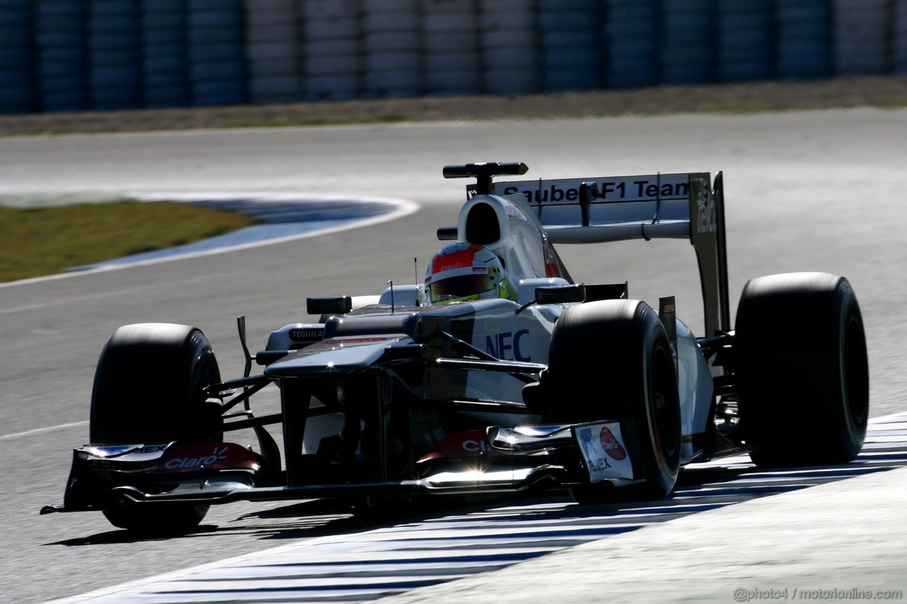 Jerez Test Febbraio 2012, 08.02.2012 Jerez, Spain,
Sergio Perez (MEX), Sauber F1 Team   - Formula 1 Testing, day 1 - Formula 1 World Championship 