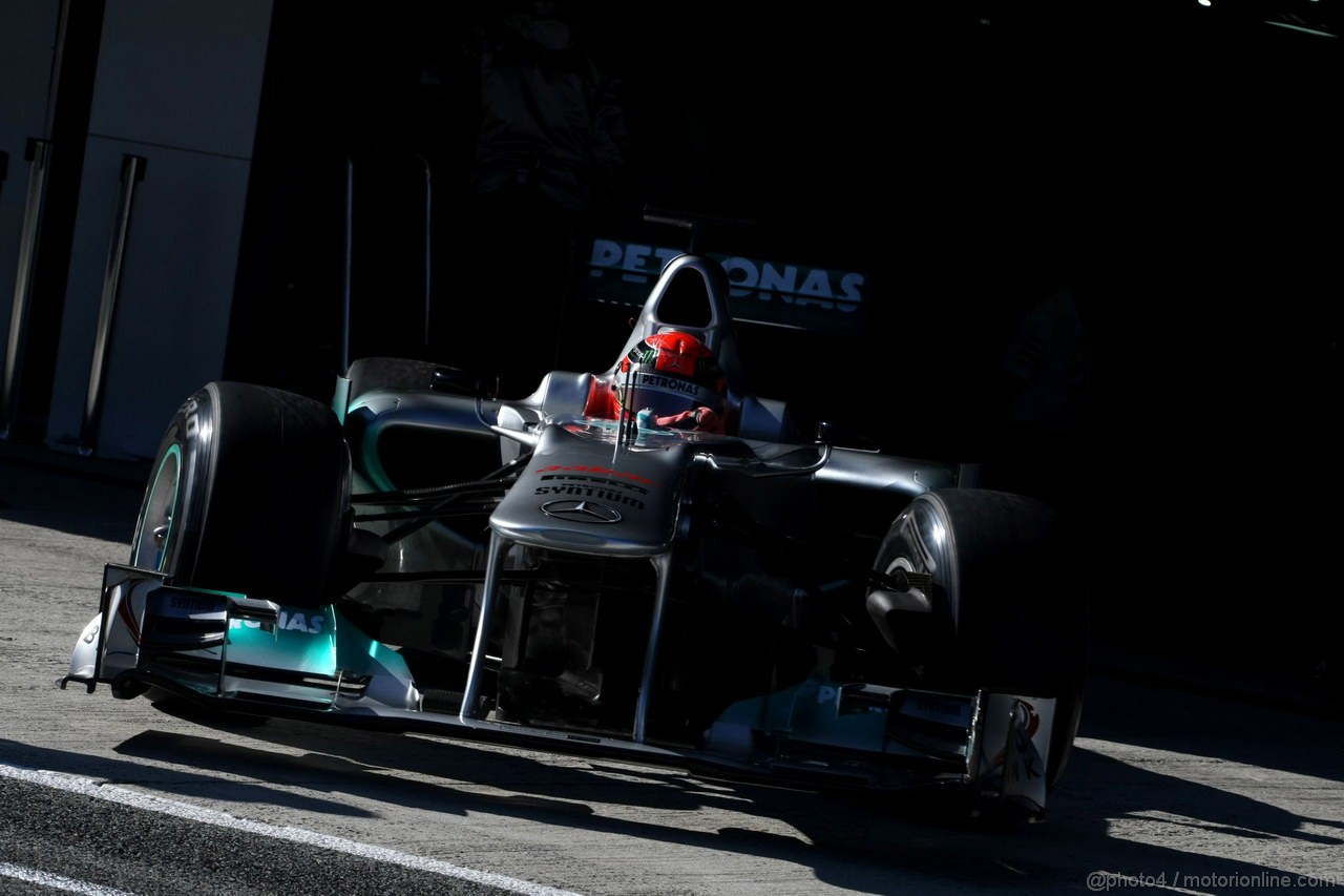 Jerez Test Febbraio 2012, 08.02.2012 Jerez, Spain,
Michael Schumacher (GER), Mercedes GP   - Formula 1 Testing, day 1 - Formula 1 World Championship 