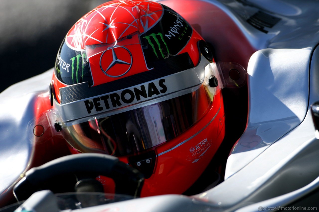 Jerez Test Febbraio 2012, 08.02.2012 Jerez, Spain,
Michael Schumacher (GER), Mercedes GP   - Formula 1 Testing, day 1 - Formula 1 World Championship 