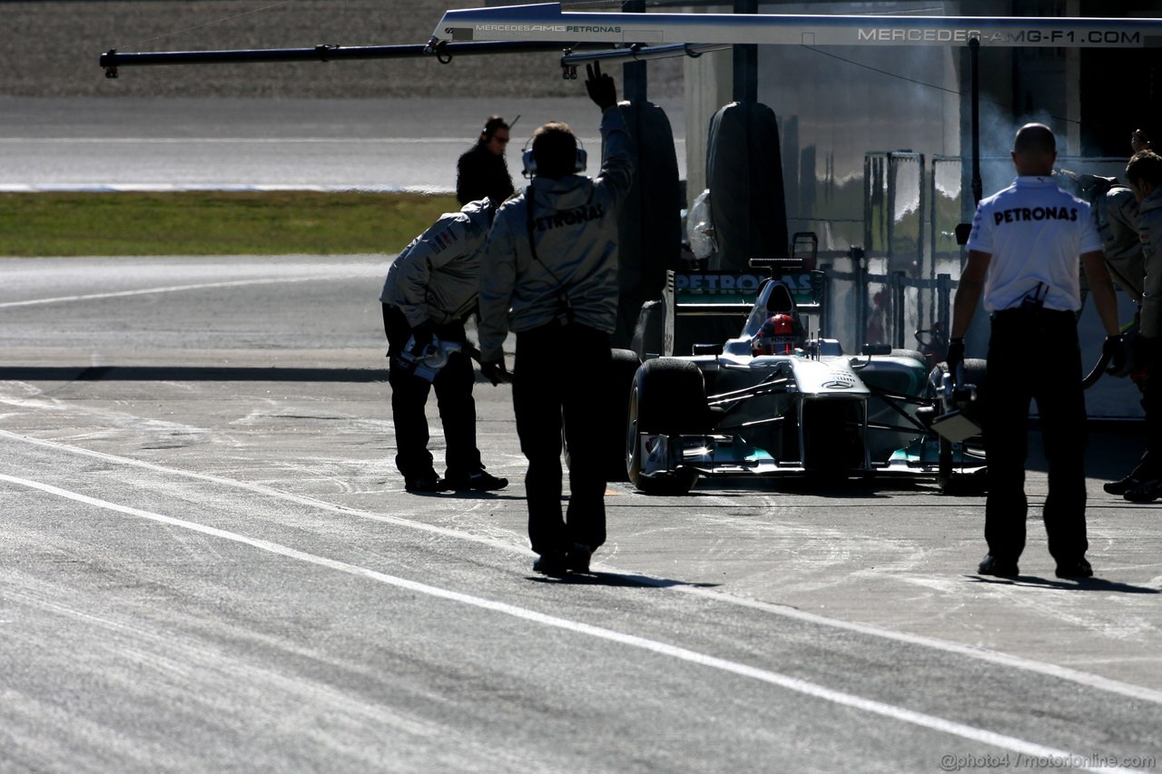 Jerez Test Febbraio 2012, 08.02.2012 Jerez, Spain,
Michael Schumacher (GER), Mercedes GP   - Formula 1 Testing, day 1 - Formula 1 World Championship 