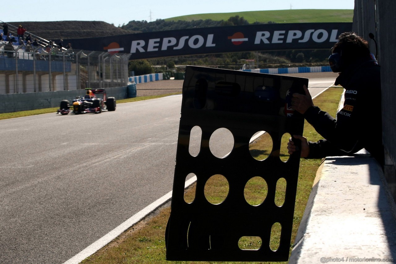 Jerez Test Febbraio 2012, 08.02.2012 Jerez, Spain,
Mark Webber (AUS), Red Bull Racing   - Formula 1 Testing, day 1 - Formula 1 World Championship 