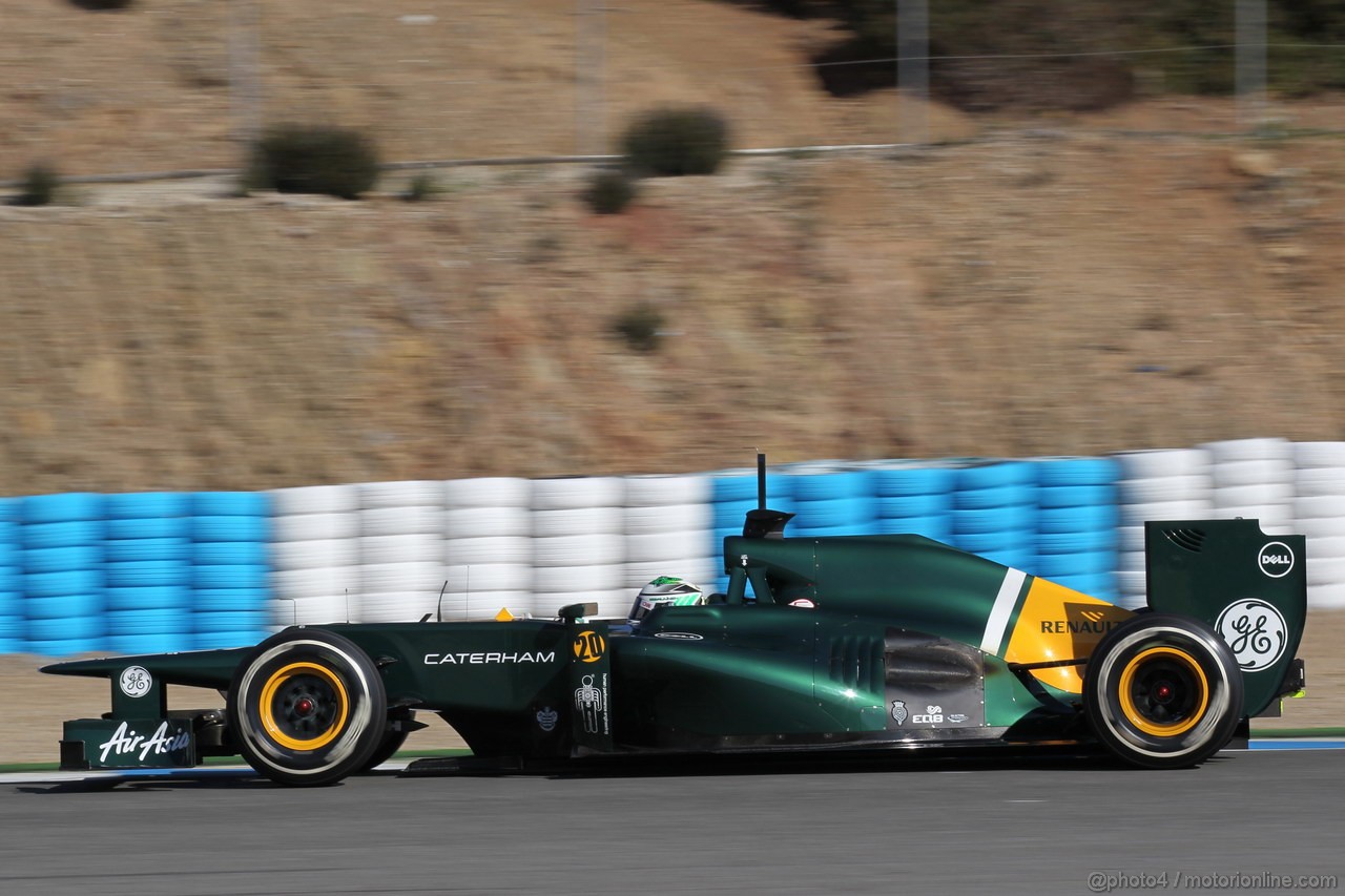 Jerez Test Febbraio 2012, 08.02.2012 Jerez, Spain,
Heikki Kovalainen (FIN), Caterham F1 Team  - Formula 1 Testing, day 1 - Formula 1 World Championship 