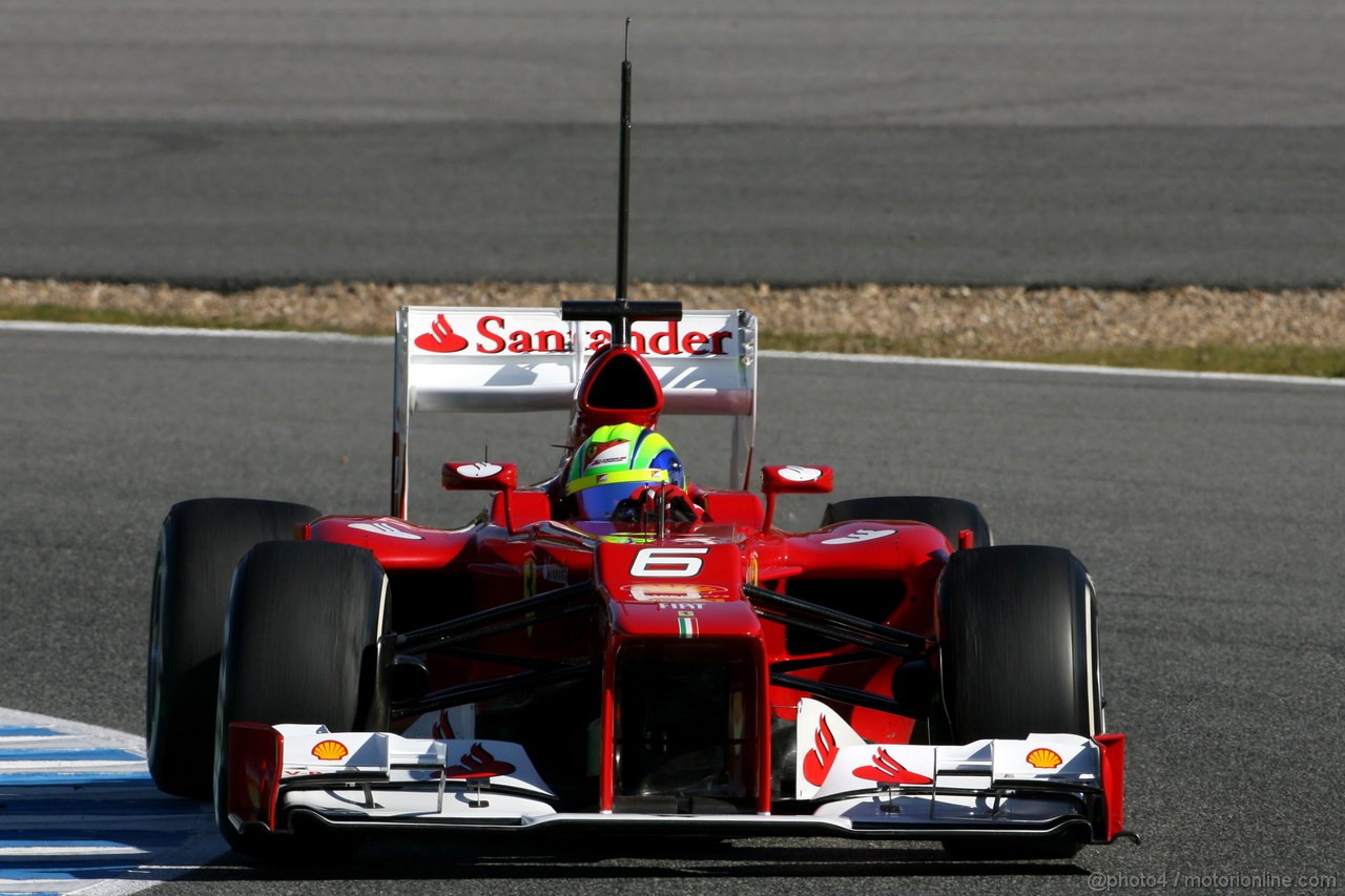 Jerez Test Febbraio 2012, 08.02.2012 Jerez, Spain,
Felipe Massa (BRA), Ferrari   - Formula 1 Testing, day 1 - Formula 1 World Championship 