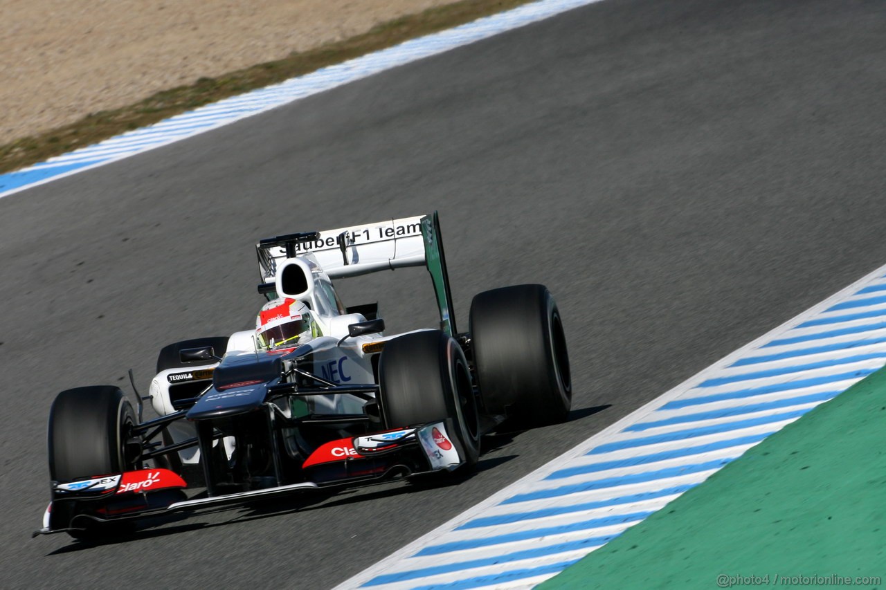 Jerez Test Febbraio 2012, 08.02.2012 Jerez, Spain,
Sergio Perez (MEX), Sauber F1 Team   - Formula 1 Testing, day 1 - Formula 1 World Championship 