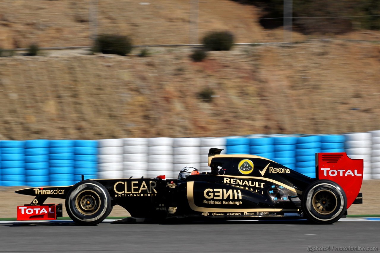 Jerez Test Febbraio 2012, 08.02.2012 Jerez, Spain,
Kimi Raikkonen, Lotus Renault F1 Team  - Formula 1 Testing, day 1 - Formula 1 World Championship 