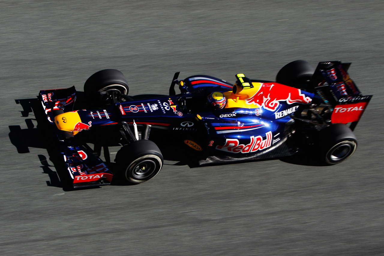 Jerez Test Febbraio 2012, JEREZ DE LA FRONTERA, SPAIN - FEBRUARY 08:  Mark Webber of Australia e Red Bull Racing drives during day two of Formula One winter testing at the Circuito de Jerez on February 8, 2012 in Jerez de la Frontera, Spain.  (Photo by Paul Gilham/Getty Images)