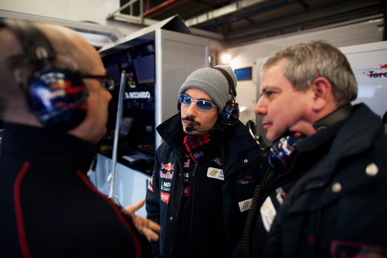 Jerez Test Febbraio 2012, JEREZ DE LA FRONTERA, SPAIN - FEBRUARY 08:  Scuderia Toro Rosso Chief Engineer Laurent Mekies is seen during day two of Formula One winter testing at the Circuito de Jerez on February 8, 2012 in Jerez de la Frontera, Spain.  (Photo by Peter Fox/Getty Images)